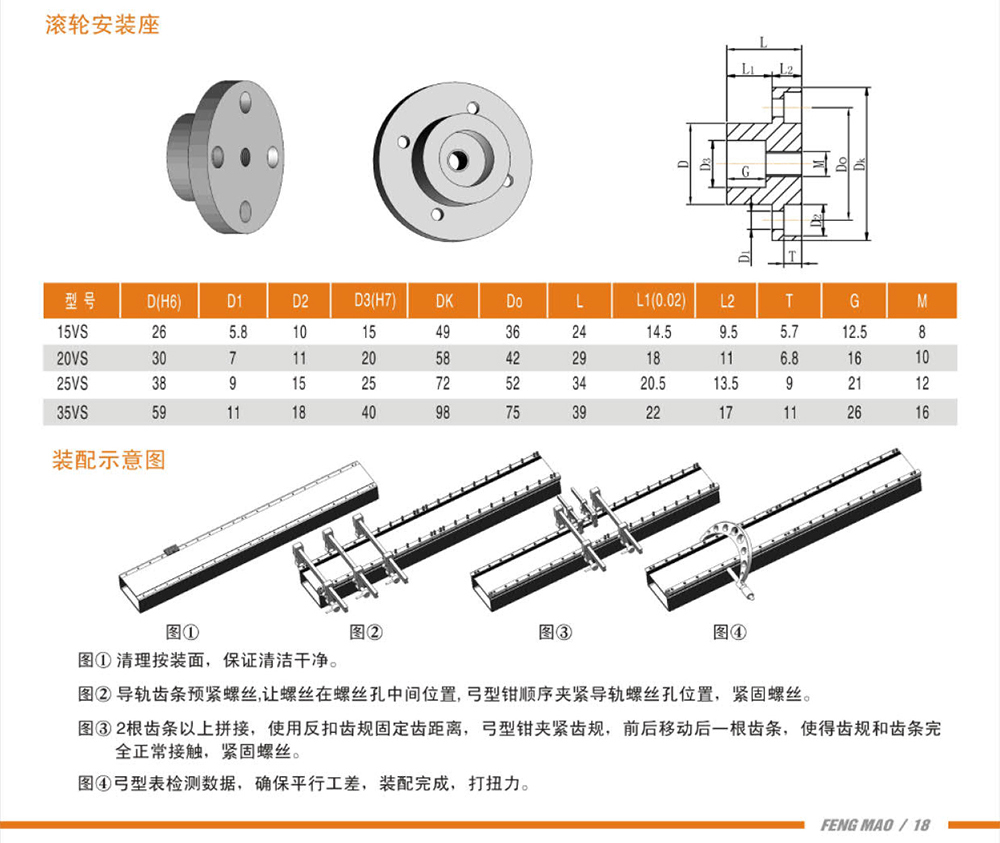 滾輪安裝座產(chǎn)品參數(shù)